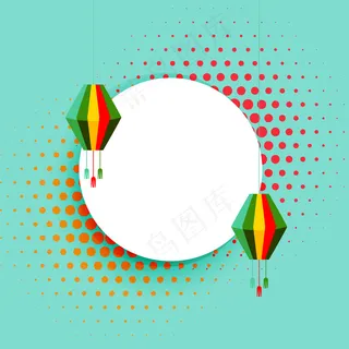 带有文本空间的装饰灯背景