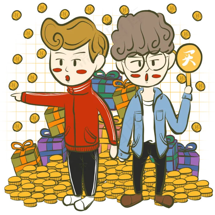 双十一天降好礼购物狂欢(2000X2000(DPI:300))psd模版下载