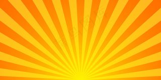 太阳爆发矢量背景。sunburst复古风格。黄色矢量射线。