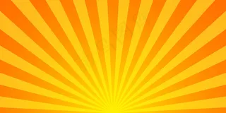 太阳爆发矢量背景。sunburst复古风格。黄色矢量射线。