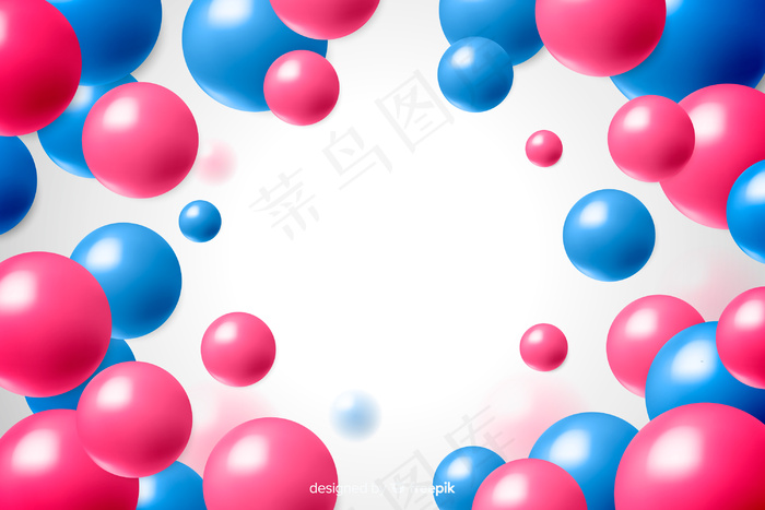 光泽塑料球背景逼真设计