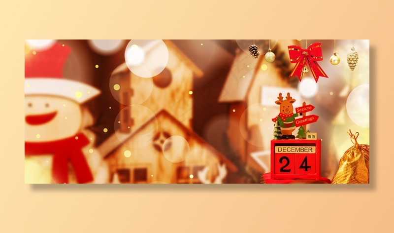 圣诞节创意背景合成