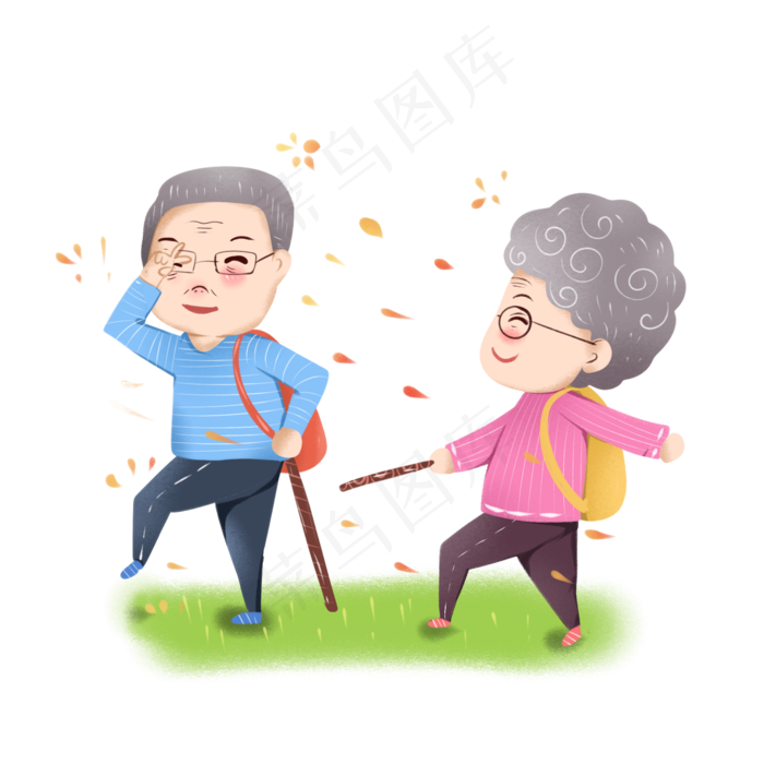 重阳节父母登高出游