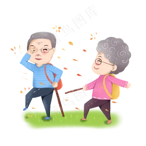 重阳节父母登高出游
