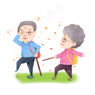 重阳节父母登高出游