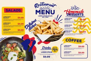 数字餐厅菜单模板主题