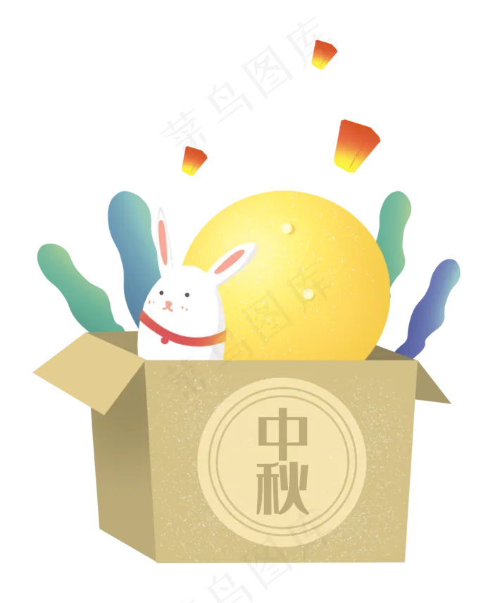 中秋节节日中秋佳节圆月植物兔子(2362X2884(DPI:300))psd模版下载