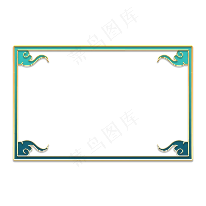 中秋节立体金边祥云边框(2000X2000(DPI:300))psd模版下载