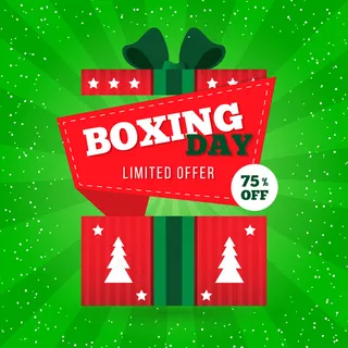 节礼日出售的带树的抽象礼品盒