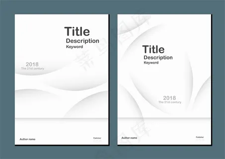 带文本空间的白色封面设计