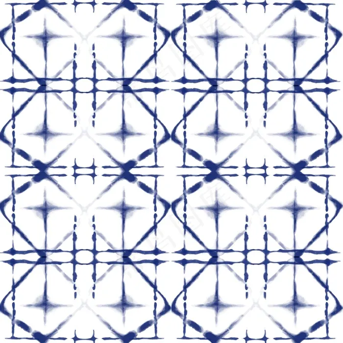 水彩画shibori图案eps,ai矢量模版下载