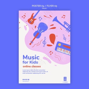 儿童音乐平台海报模板