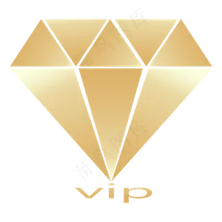 金色立体皇冠VIP字母