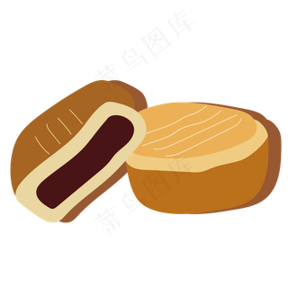 中秋节月饼食物图形元素