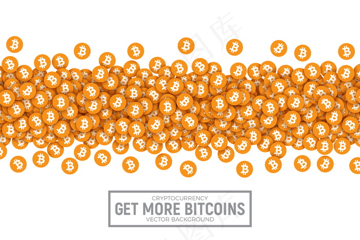 买卖bitcon概念矢量图