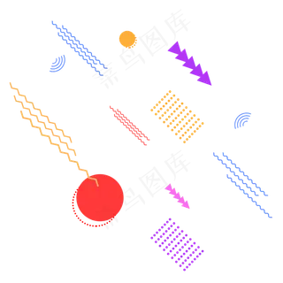 几何孟菲斯装饰线条