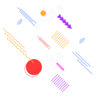 几何孟菲斯装饰线条