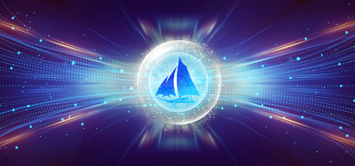 简约帆船商务会议背景