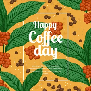 手绘国际咖啡日插图