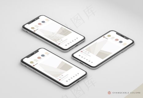 3个具有rrss接口模型样机的等距最小3d手机