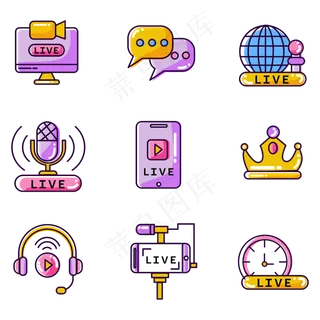 直播图标矢量图