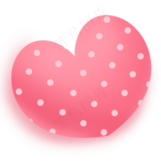粉红色波点七夕浪漫爱心