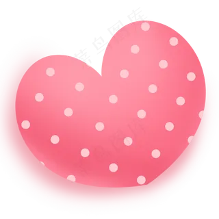 粉红色波点七夕浪漫爱心