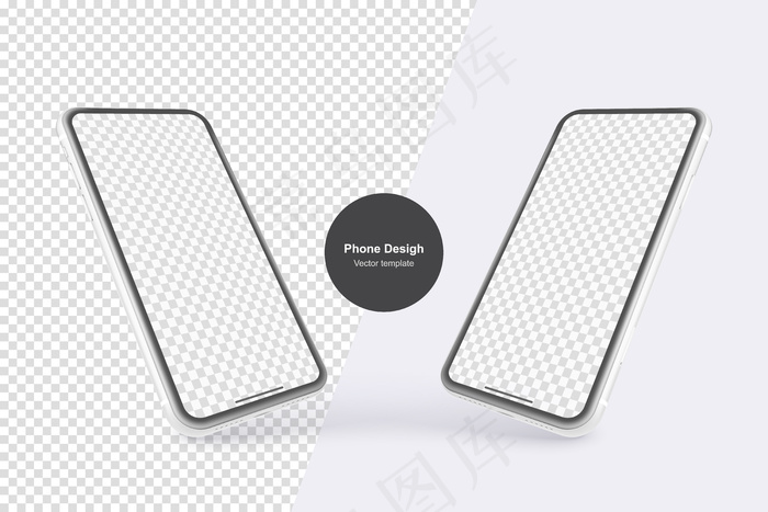 白色矢量电话隔离eps,ai矢量模版下载