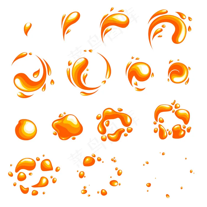 火灾爆炸特效特效特效特效动画帧精灵表。游戏中flash动画的漩涡火焰和雷霆能量爆炸画面