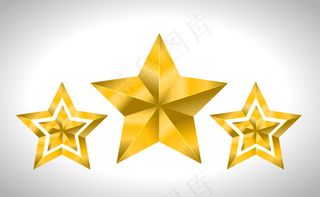 3颗金星圣诞新年假期3d圣诞插图