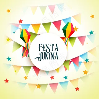 美丽的festa junina花环设计