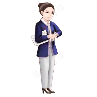 夹着课本教案的职业装老师