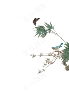 国画花鸟中国风高清免扣素材16