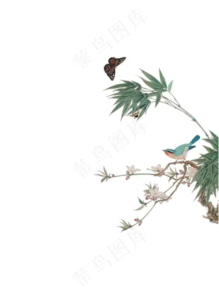 国画花鸟中国风高清免扣素材16