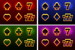 扑克牌符号。一套扑克牌。