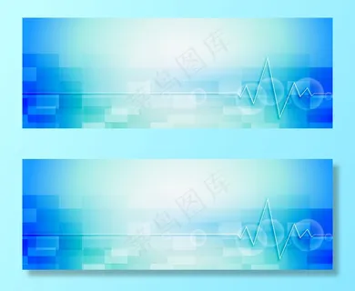 蓝色保健和医学科学横幅banner