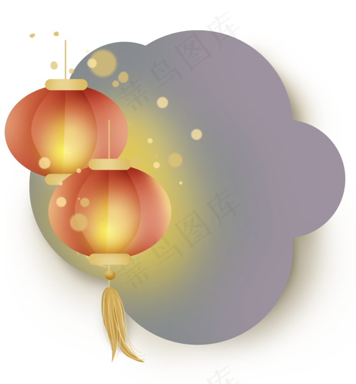 中国风灯笼提示框