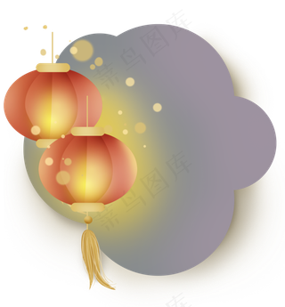 中国风灯笼提示框