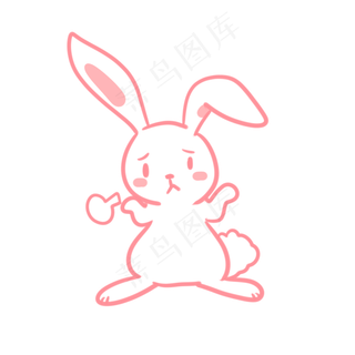 中秋玉兔无奈表情