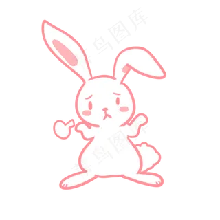 中秋玉兔无奈表情