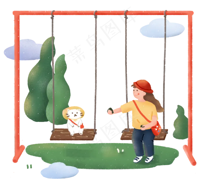 国庆节秋游旅行女孩与猫咪(2514X2362(DPI:300))psd模版下载