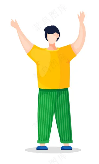 休闲风格卡通人物画像