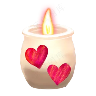 爱心蜡烛烛光