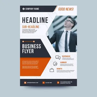 标题和商人商业宣传单,DM传单模板