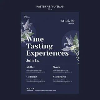 品酒宣传单,DM传单风格