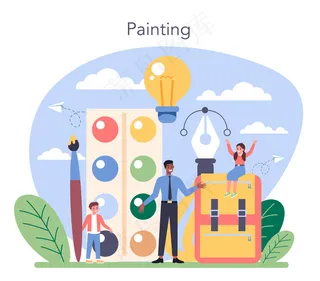 艺术学校教育插画