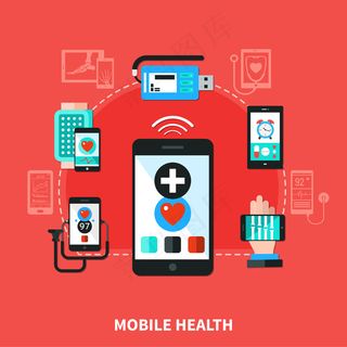 数字健康小工具平面海报