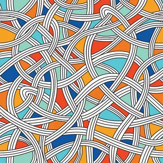 抽象波浪的无缝图案