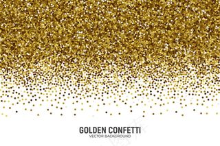 散落的金色五彩纸屑背景