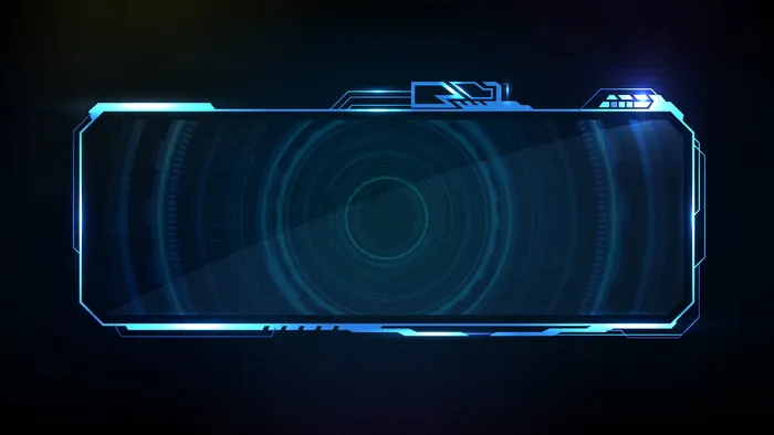 蓝色发光科技的抽象未来背景科幻框架hud uieps,ai矢量模版下载